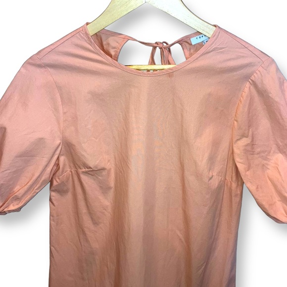 Topshop Poplin Ruffle 100% Cotton Mini Dress - Picture 8 of 13